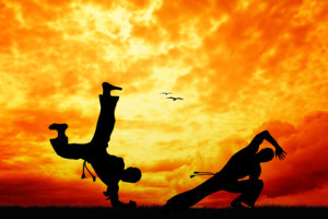 Capoeira at sunset